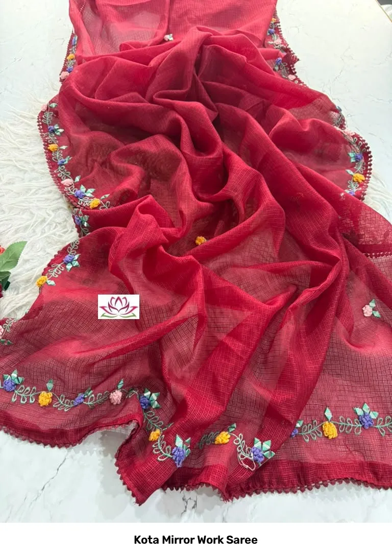 Kota Mirror Work Saree 4