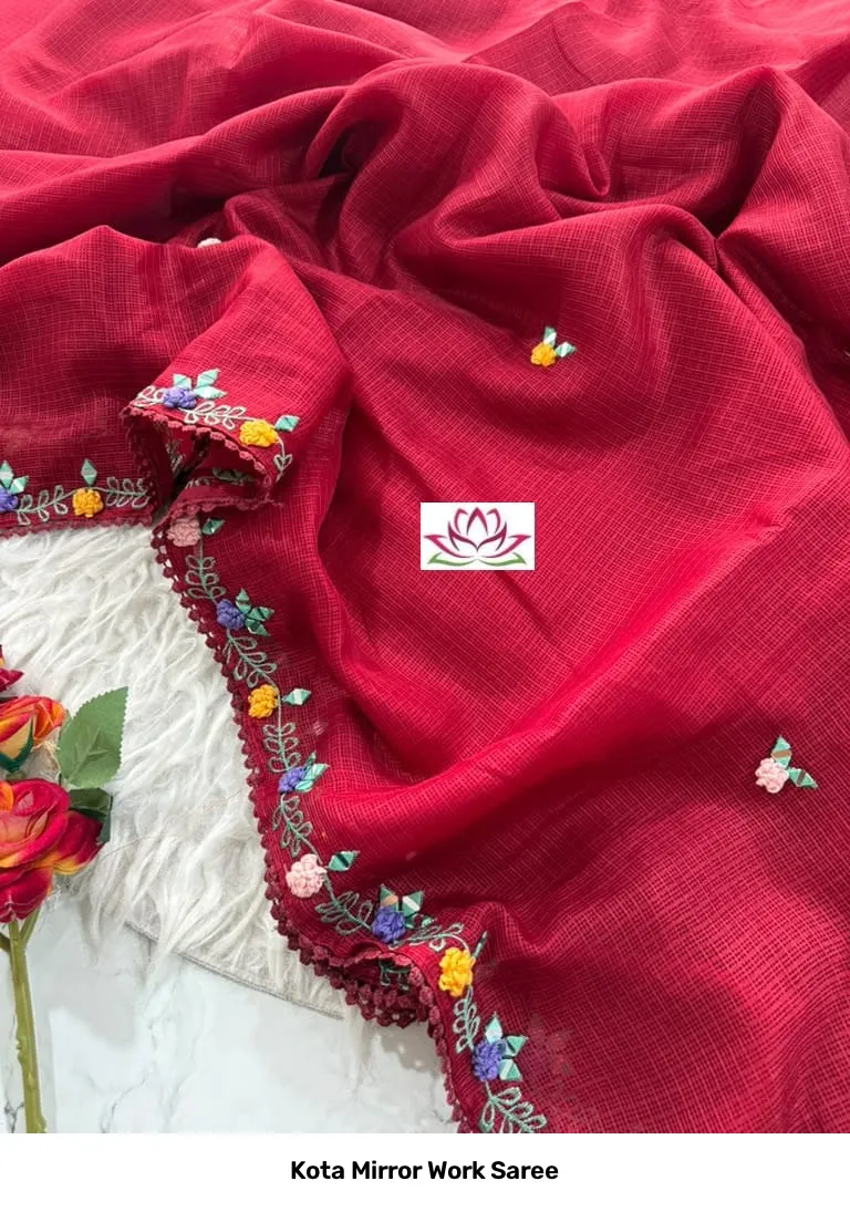 Kota Mirror Work Saree 6