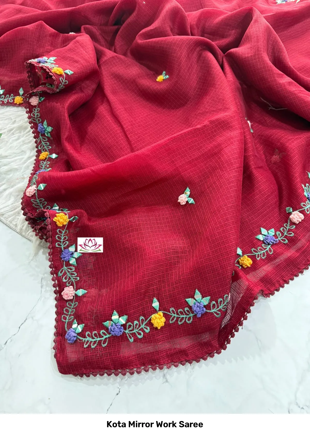 Kota Mirror Work Saree 7