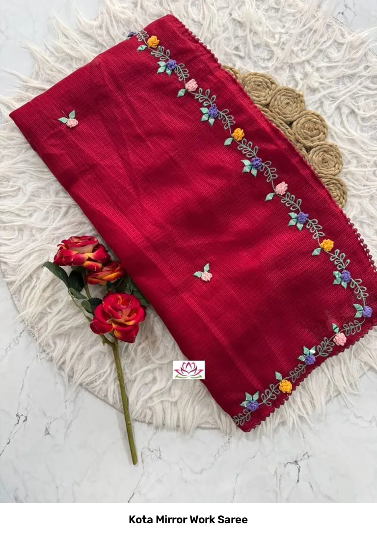 Kota Mirror Work Saree 8