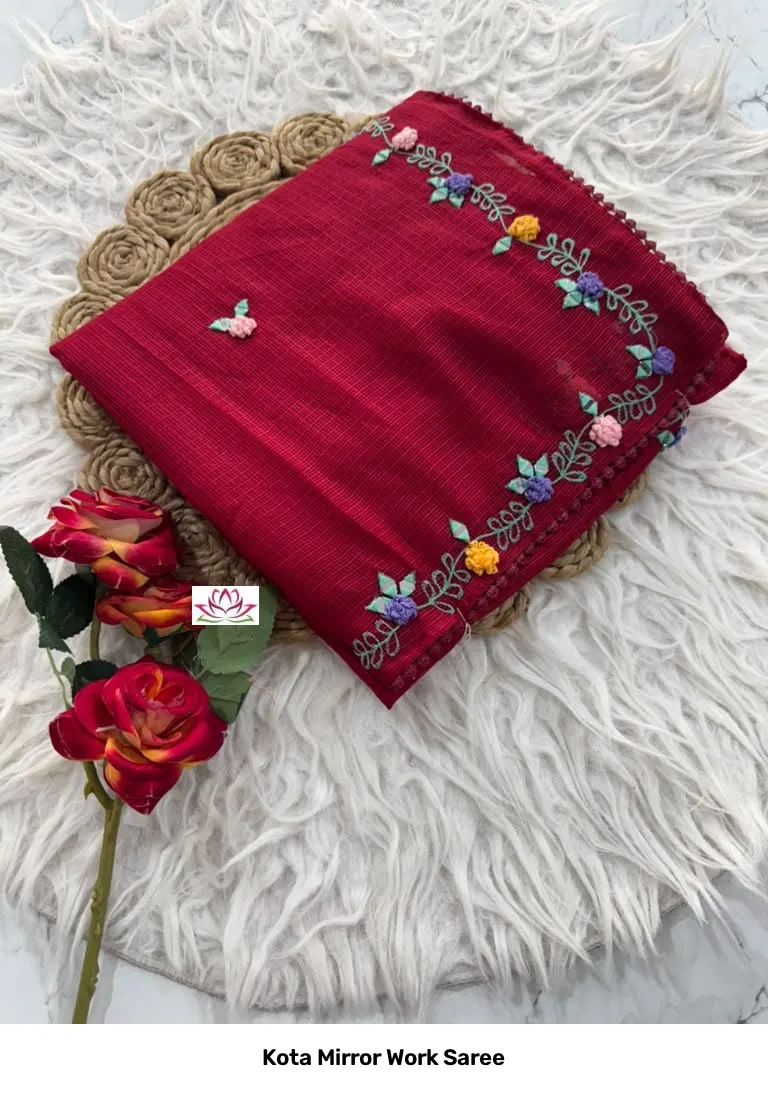 Kota Mirror Work Saree 9