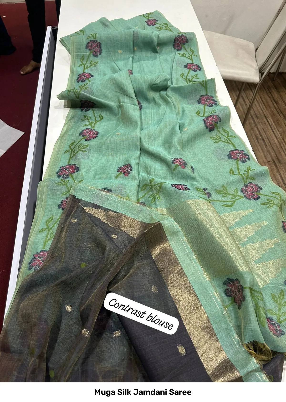 Muga Silk Jamdani Saree 11