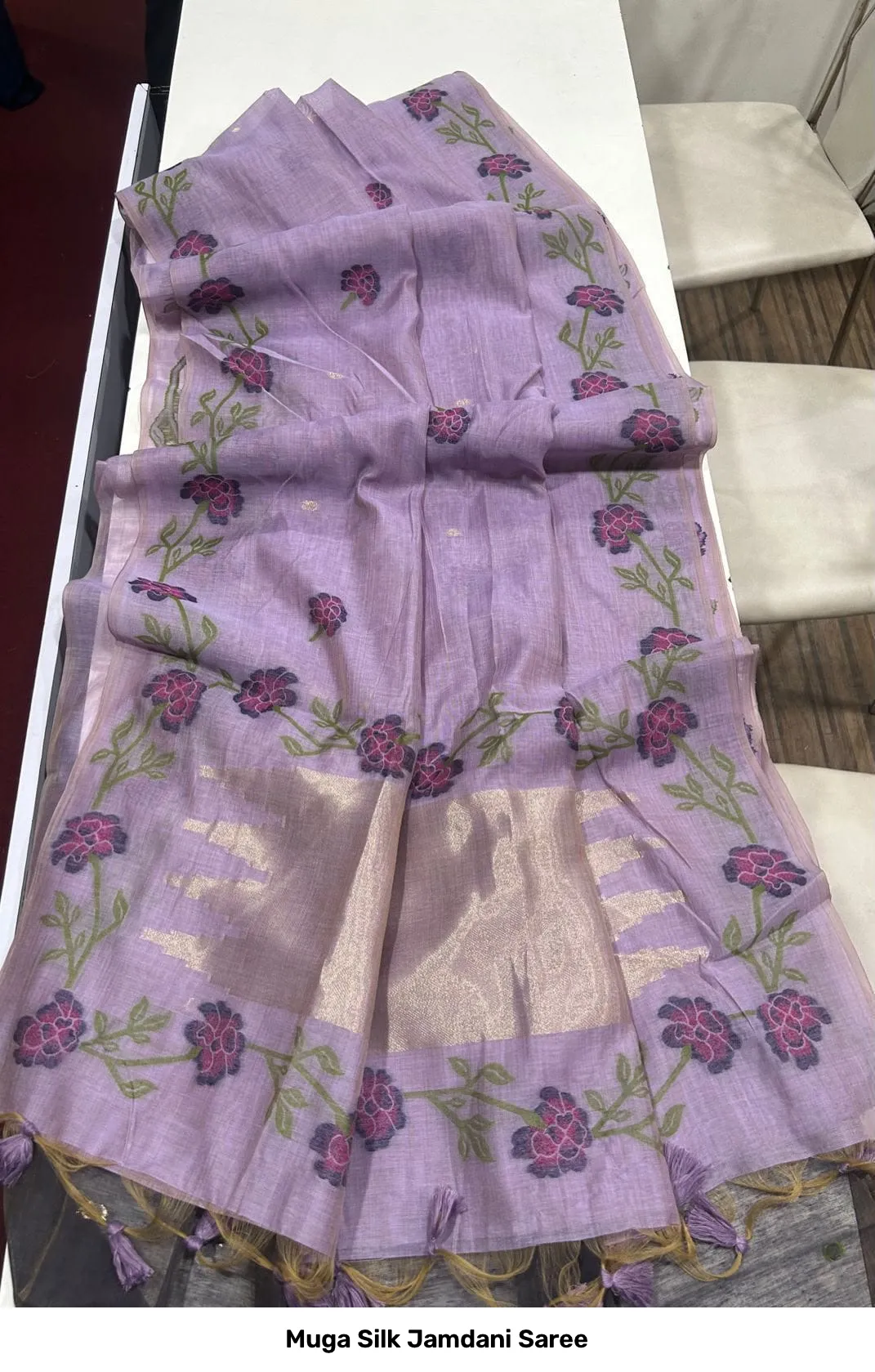 Muga Silk Jamdani Saree 12