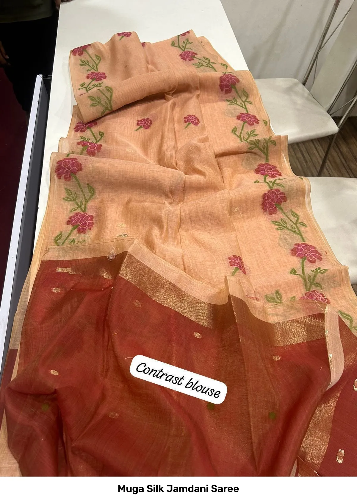 Muga Silk Jamdani Saree 13