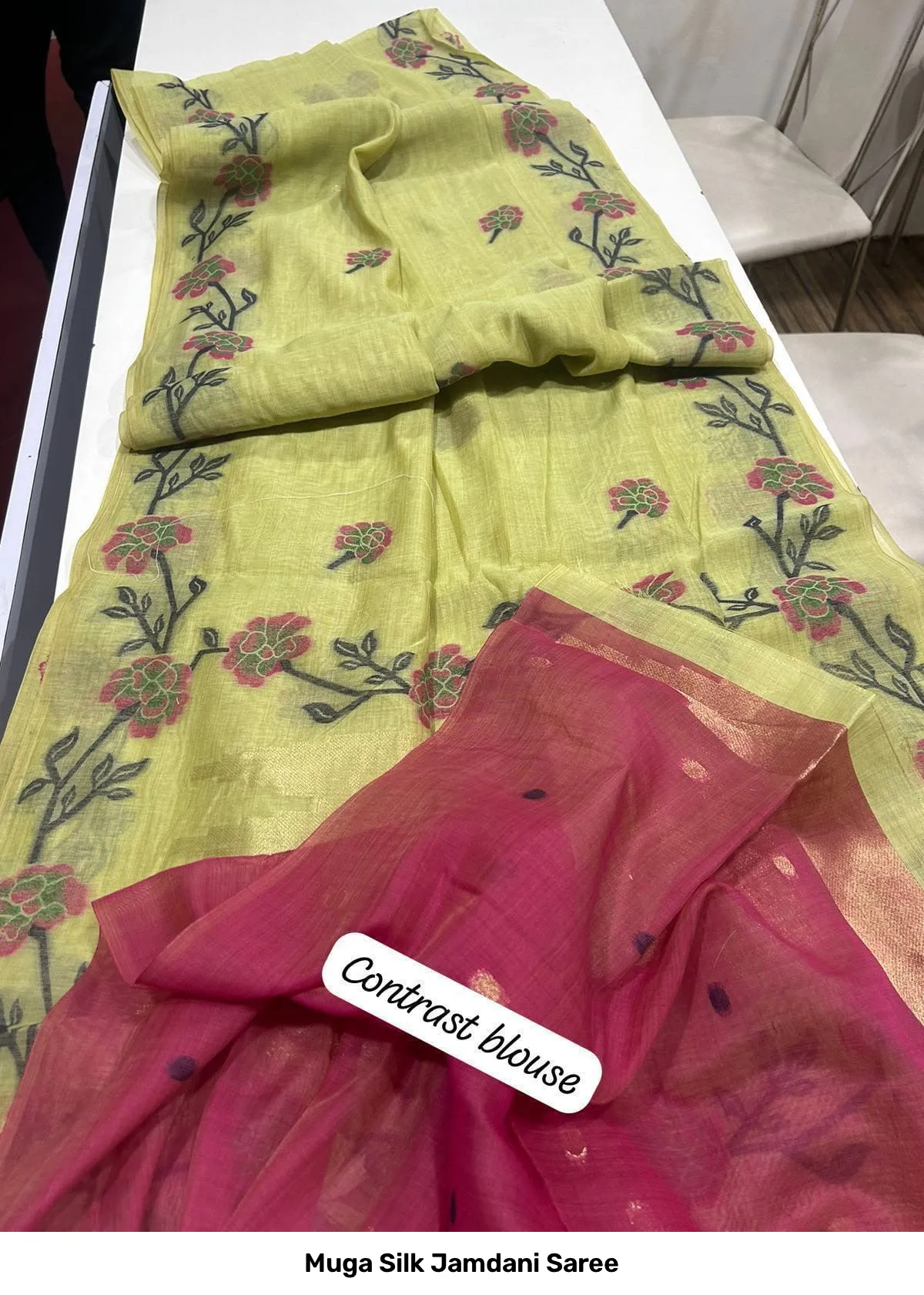 Muga Silk Jamdani Saree 17