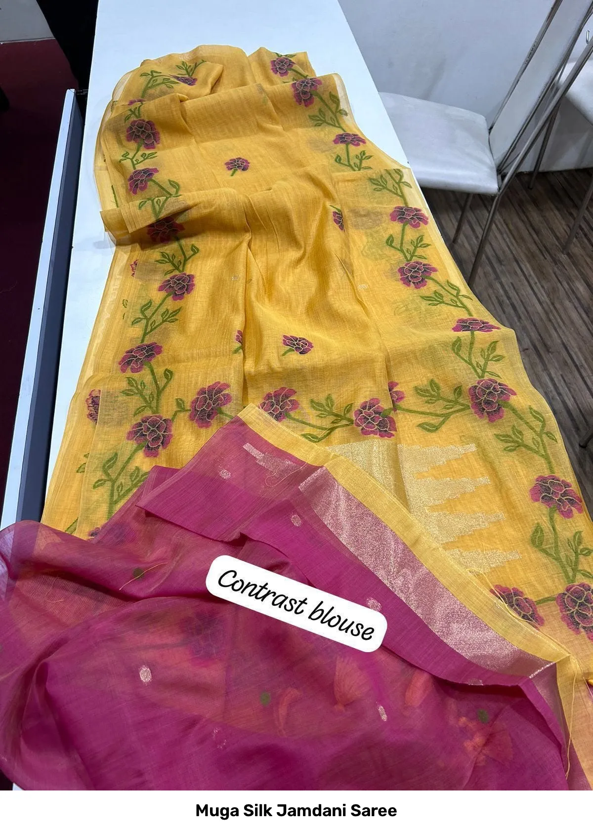 Muga Silk Jamdani Saree 20