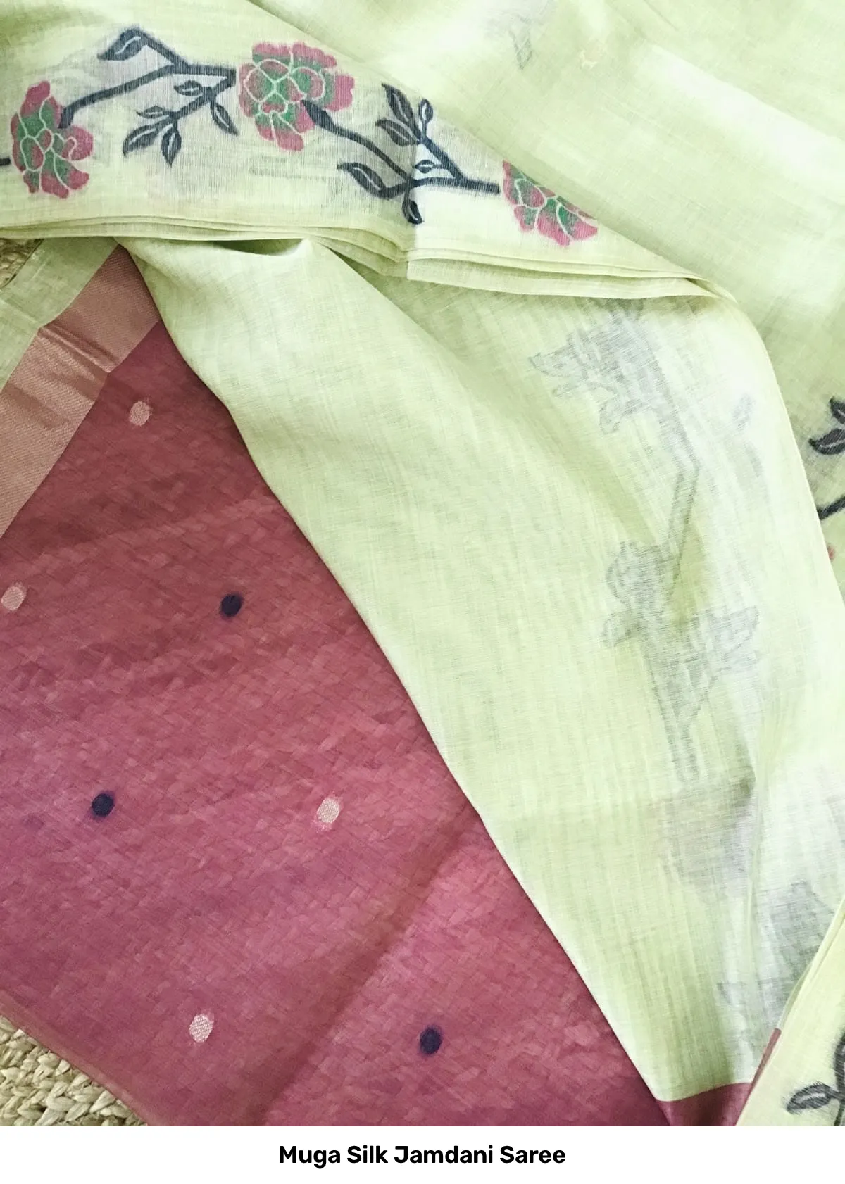 Muga Silk Jamdani Saree 5