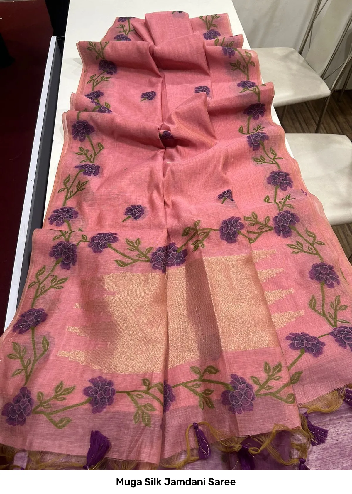 Muga Silk Jamdani Saree 6