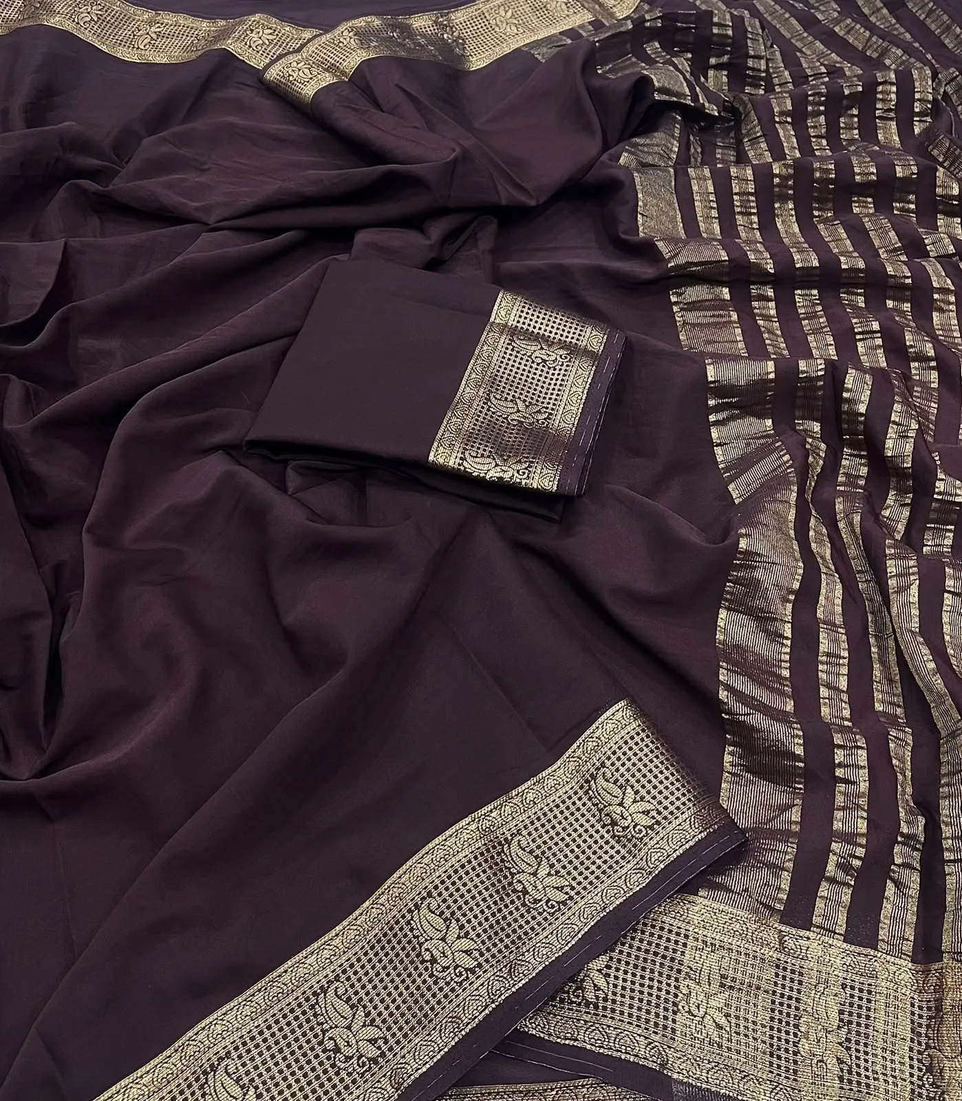 Mysore Crepe Silk Saree