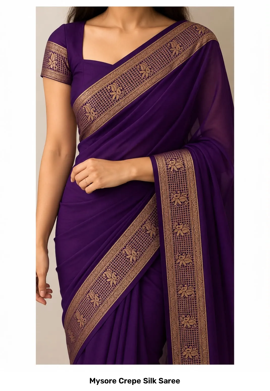 Mysore Crepe Silk Saree 4
