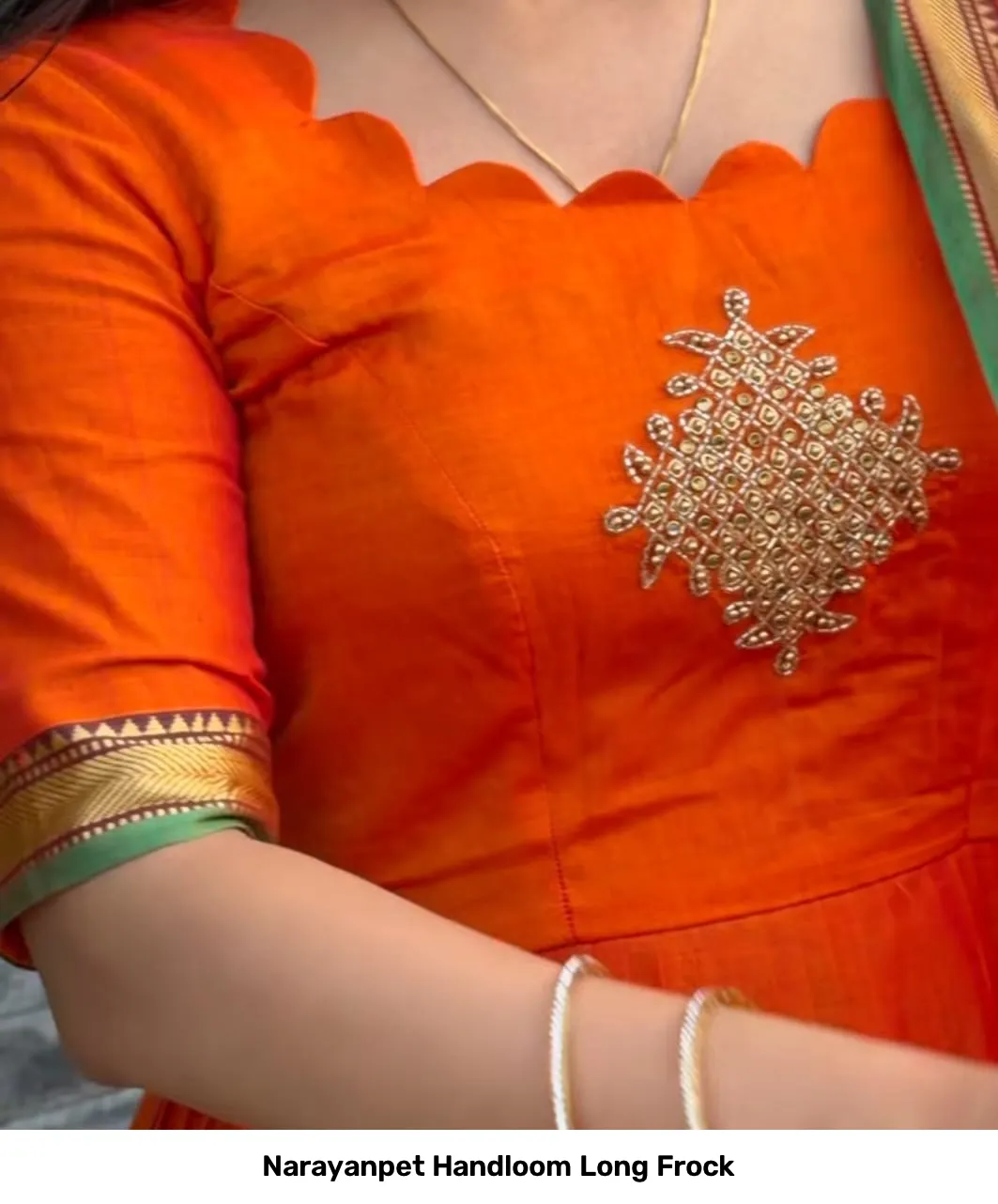 Narayanpet Handloom Long Frock 5