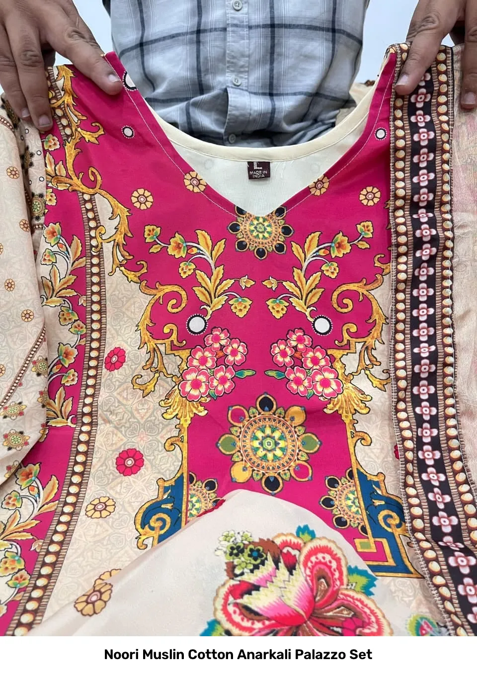 Noori Muslin Cotton Anarkali Palazzo Set 6
