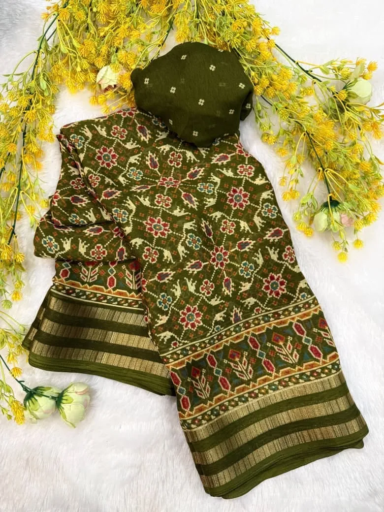 Patola Print Soft Georgette Saree | Special @599