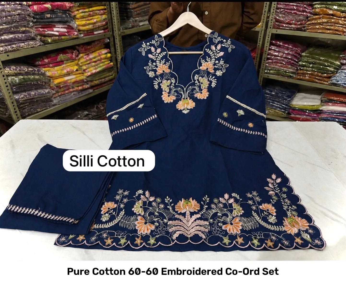 Pure Cotton 60-60 Embroidered Co-Ord Set 16