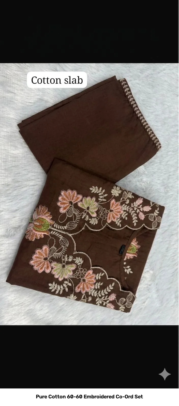 Pure Cotton 60-60 Embroidered Co-Ord Set 17