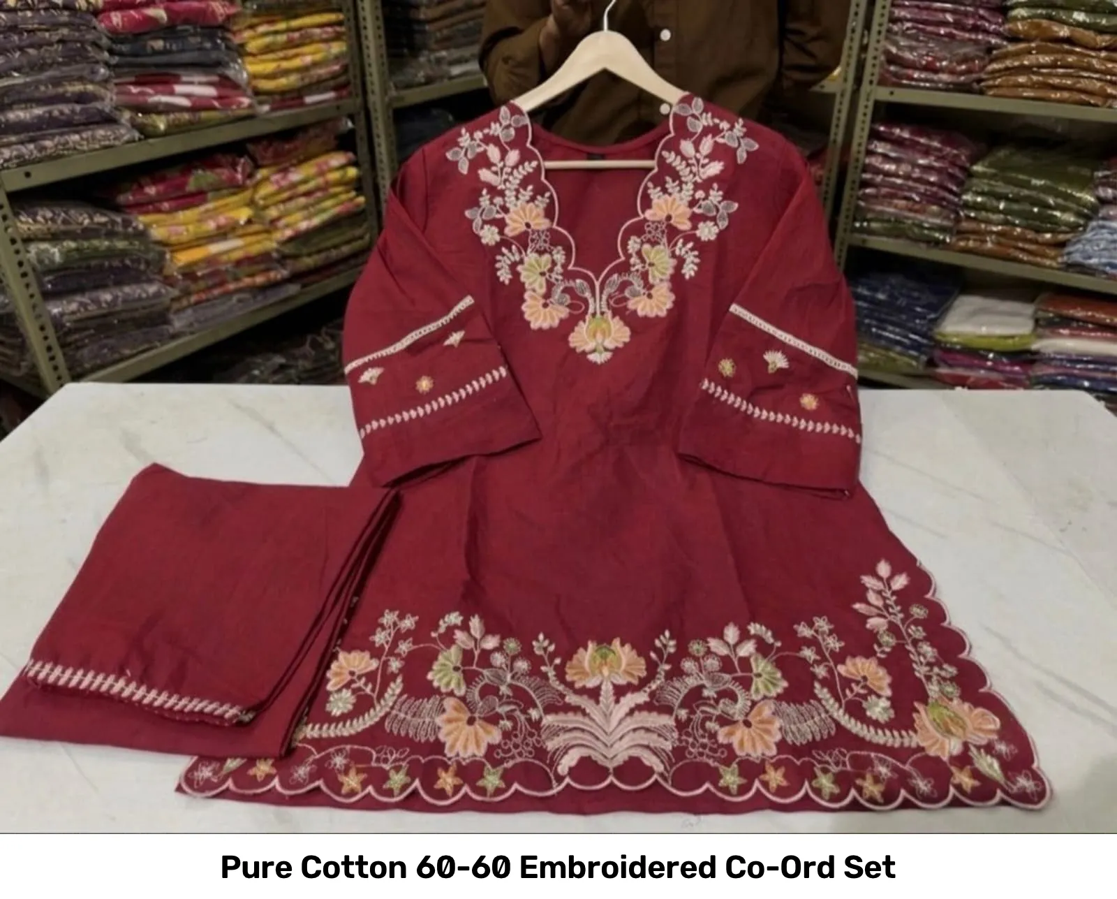 Pure Cotton 60-60 Embroidered Co-Ord Set 20
