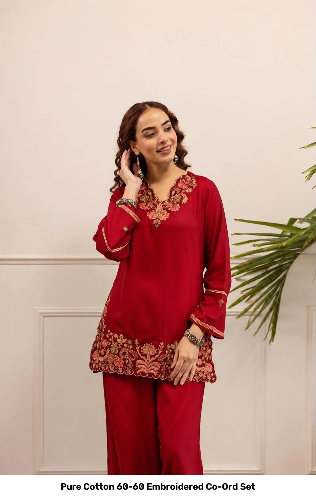 Pure Cotton 60-60 Embroidered Co-Ord Set 21