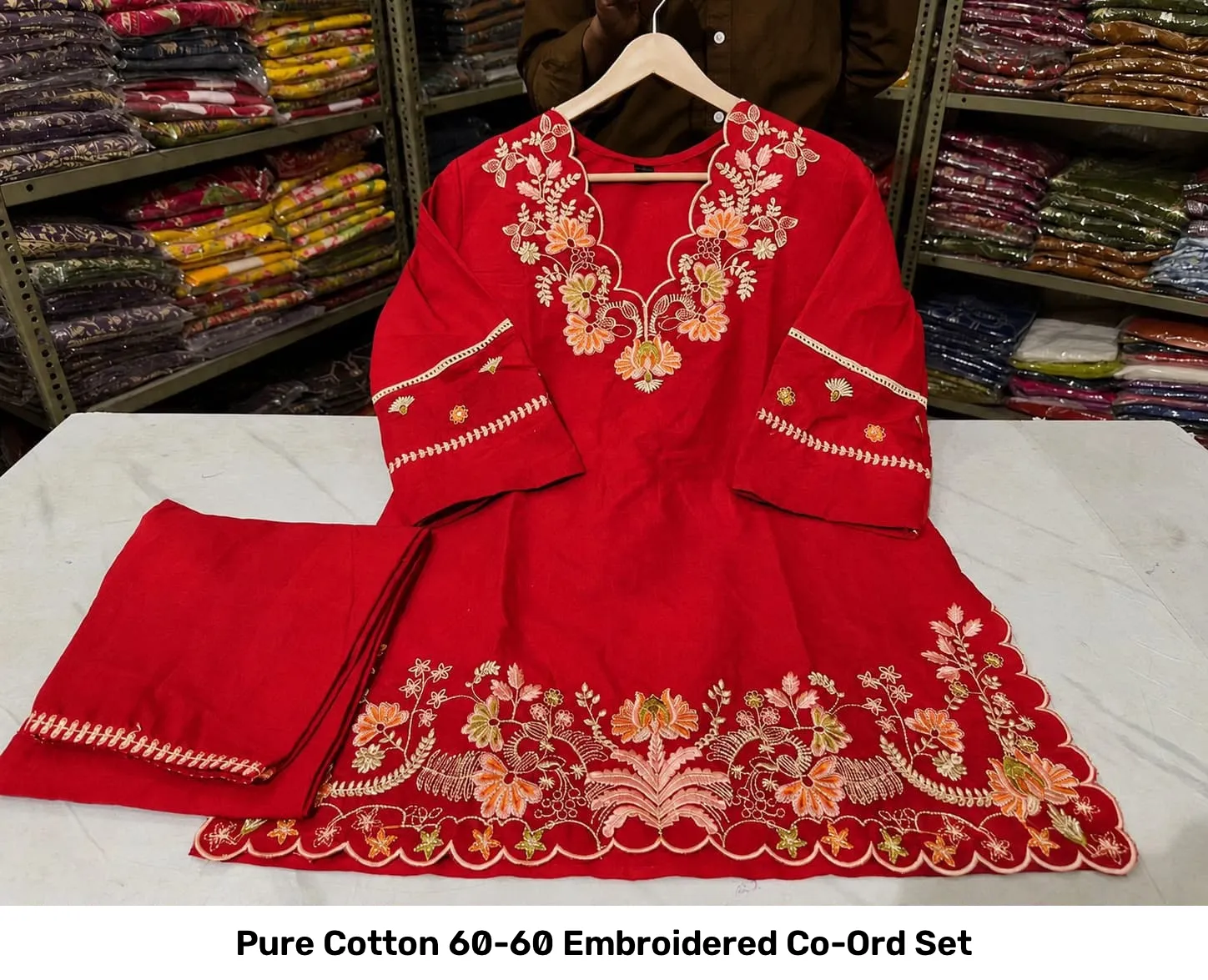 Pure Cotton 60-60 Embroidered Co-Ord Set 26
