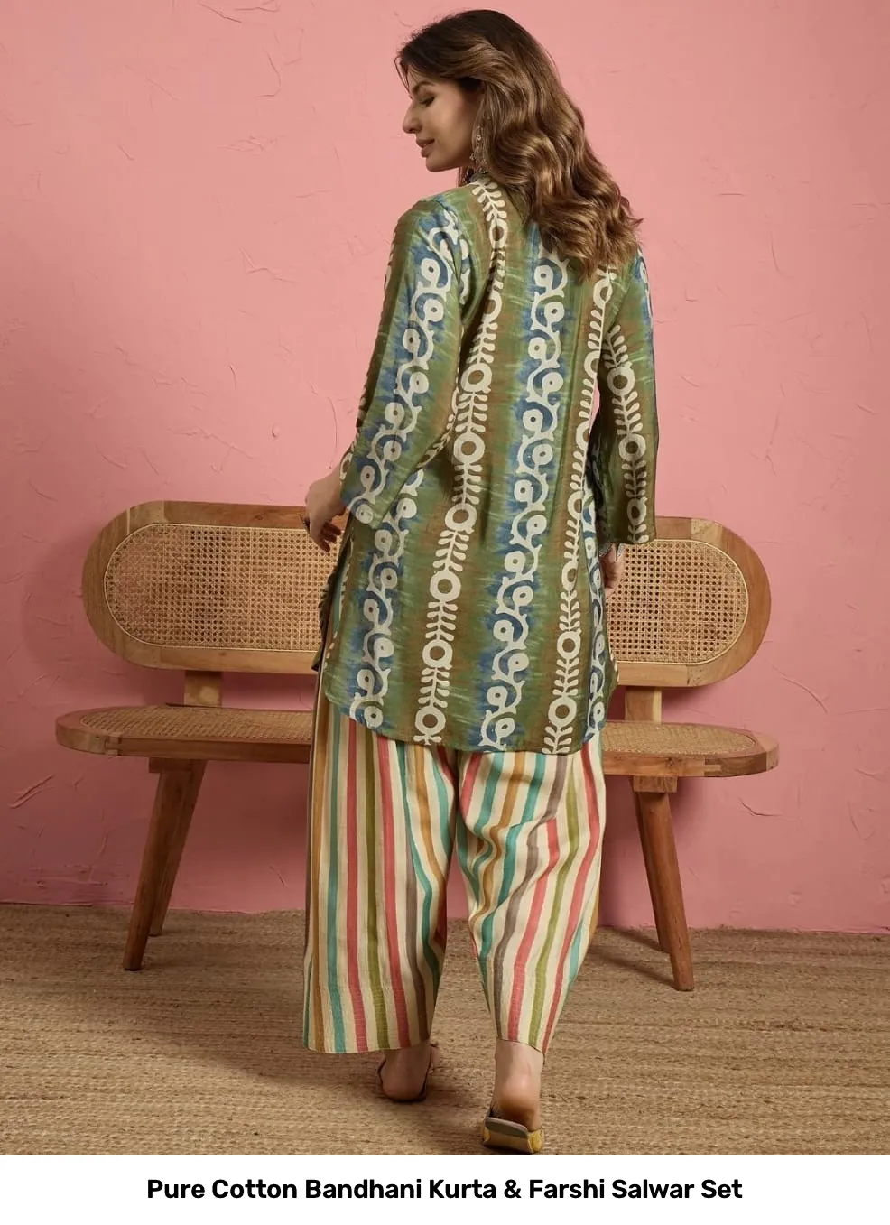 Pure Cotton Bandhani Kurta & Farshi Salwar Set 13