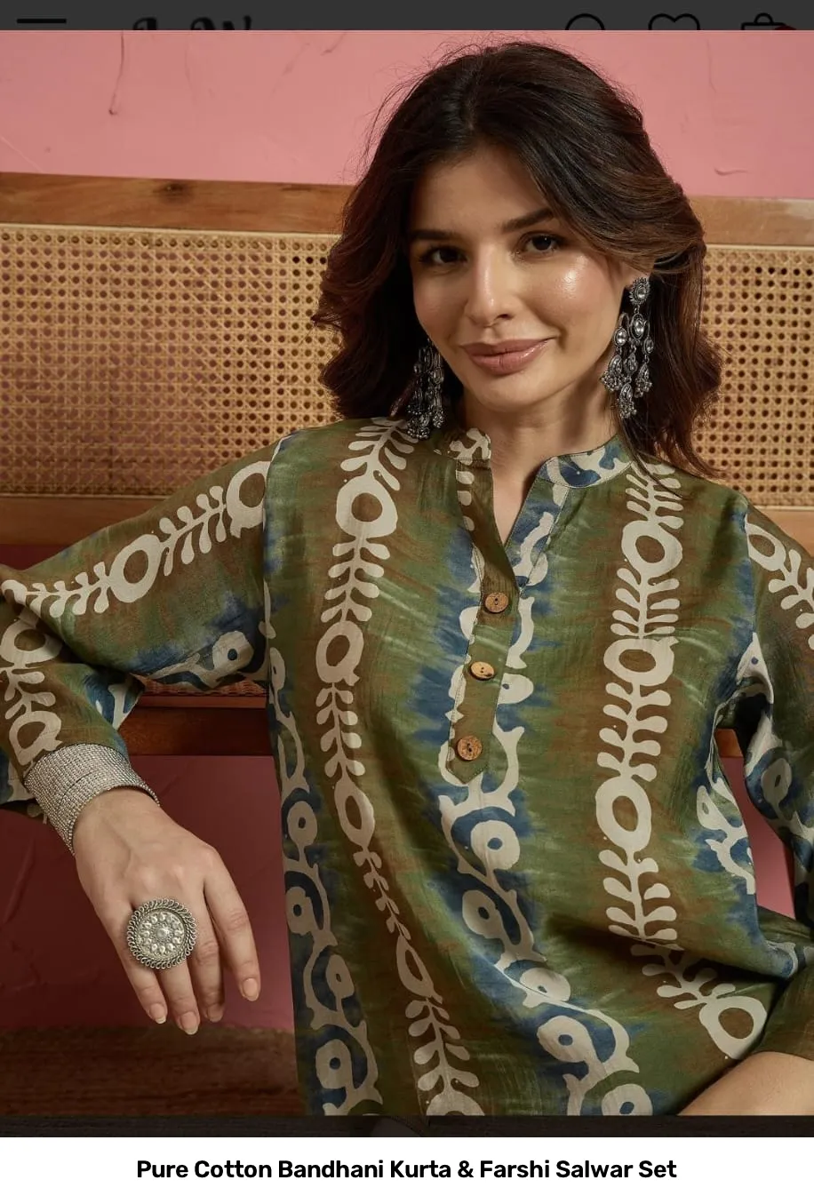 Pure Cotton Bandhani Kurta & Farshi Salwar Set 2