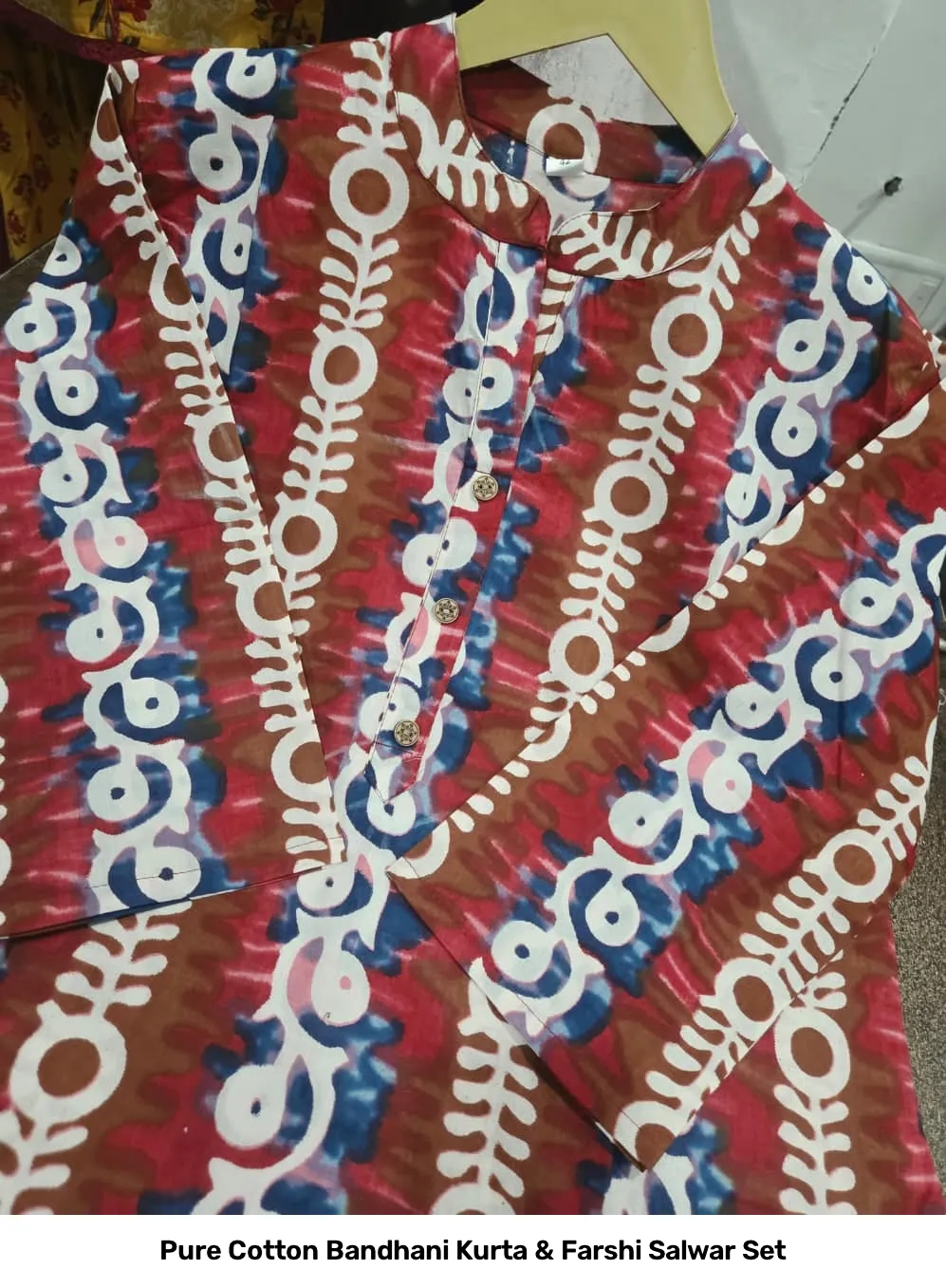 Pure Cotton Bandhani Kurta & Farshi Salwar Set 4