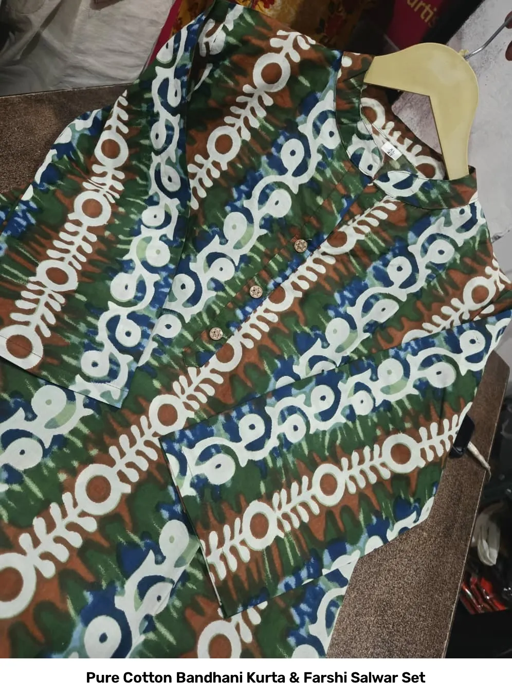 Pure Cotton Bandhani Kurta & Farshi Salwar Set 6