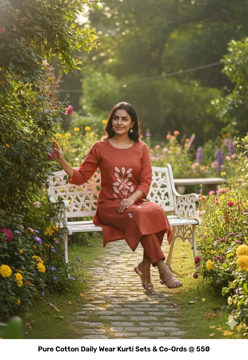 Pure Cotton Daily Wear Kurti Sets & Co-Ords @ ₹550 24