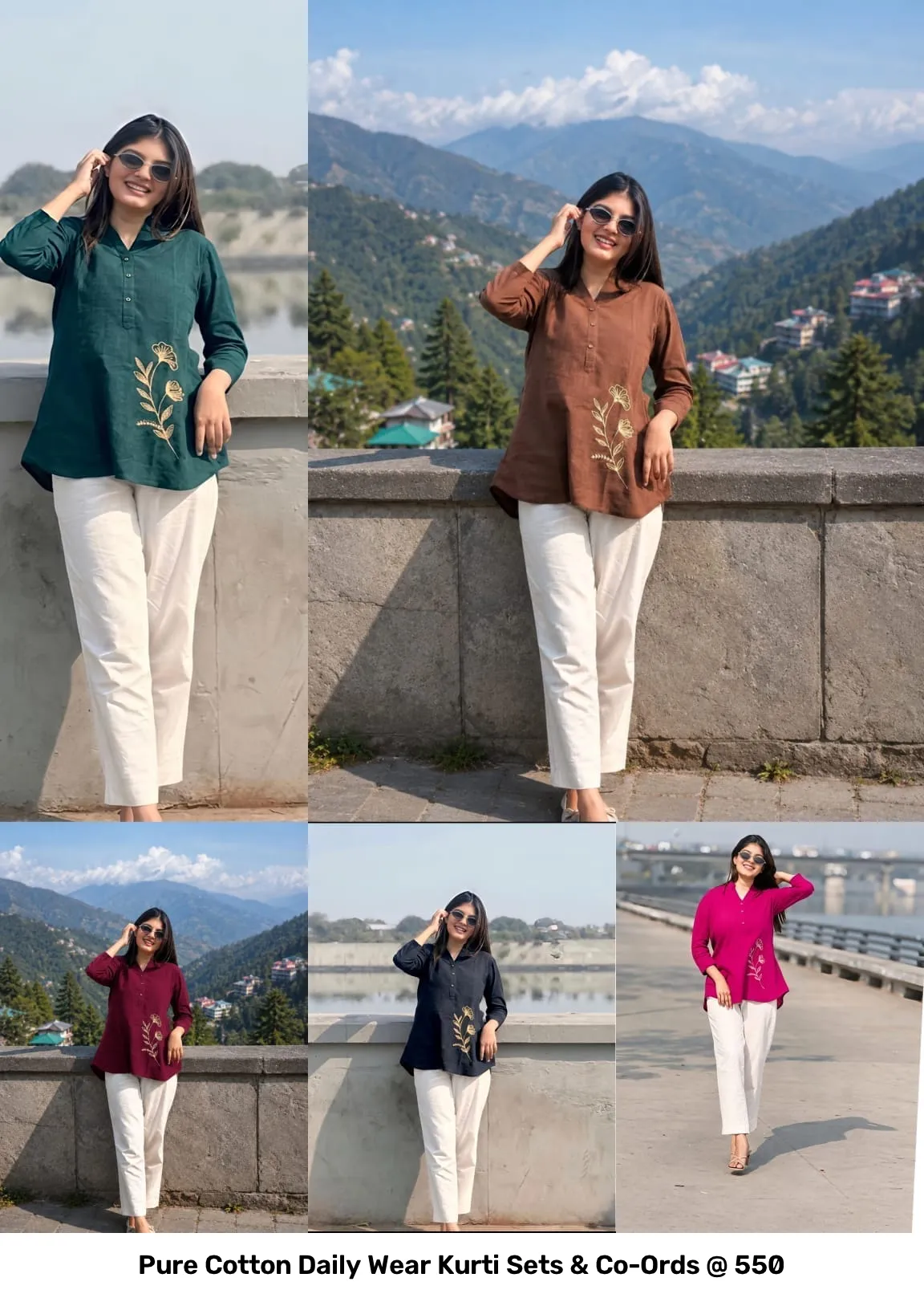 Pure Cotton Daily Wear Kurti Sets & Co-Ords @ ₹550 34