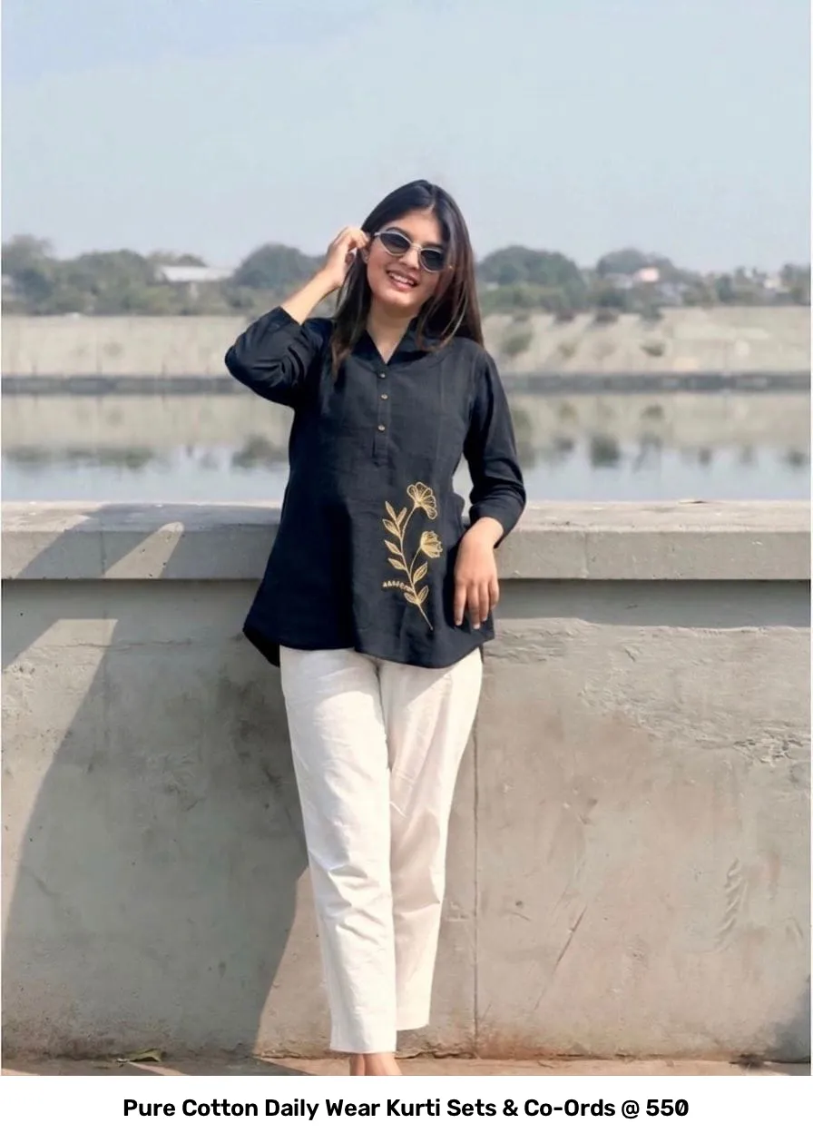 Pure Cotton Daily Wear Kurti Sets & Co-Ords @ ₹550 48