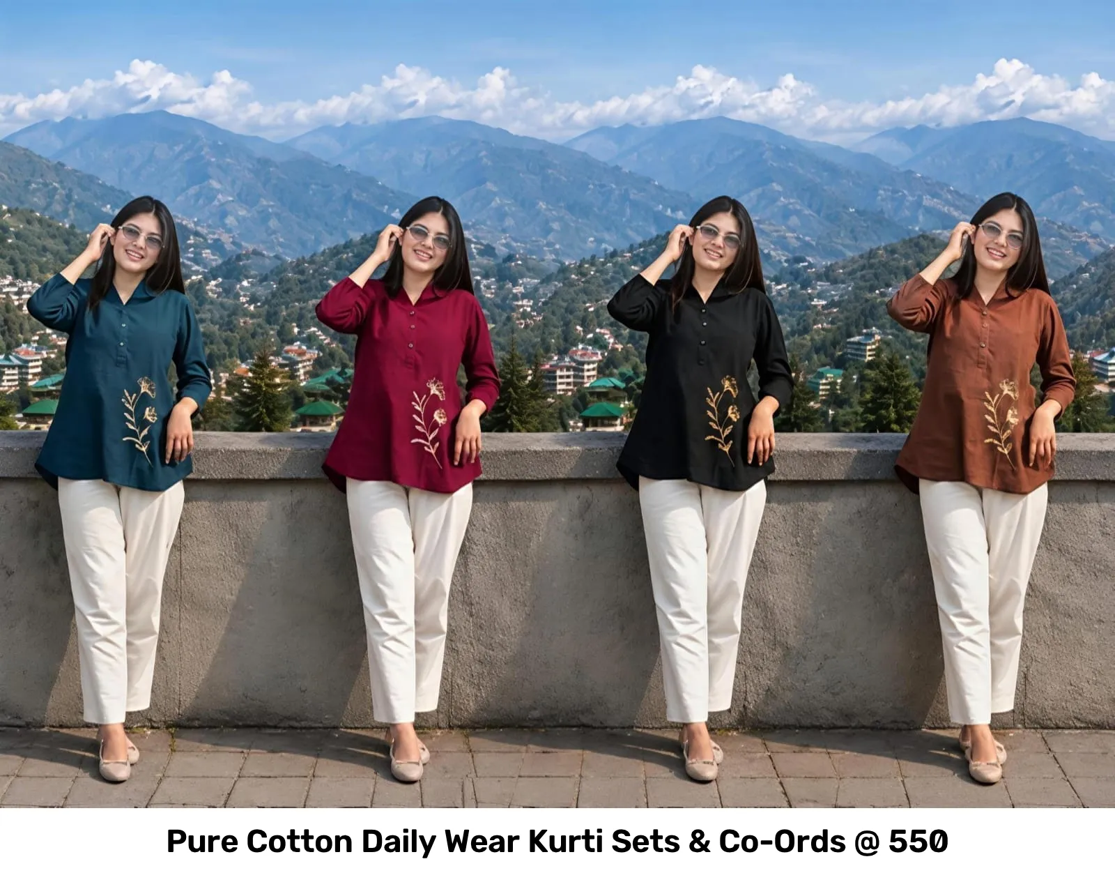 Pure Cotton Daily Wear Kurti Sets & Co-Ords @ ₹550 8