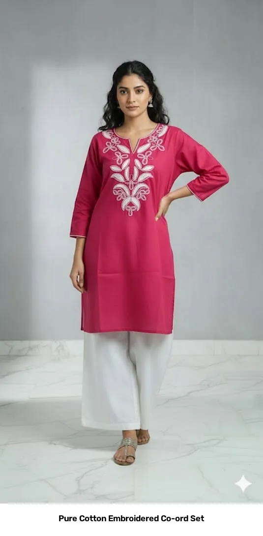 Pure Cotton Embroidered Co-ord Set 7