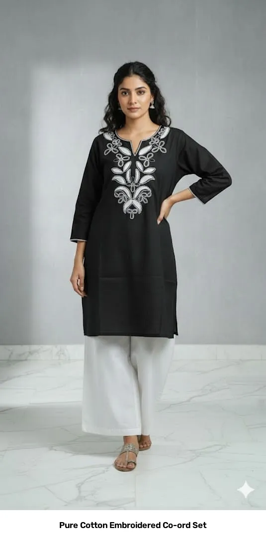 Pure Cotton Embroidered Co-ord Set 9