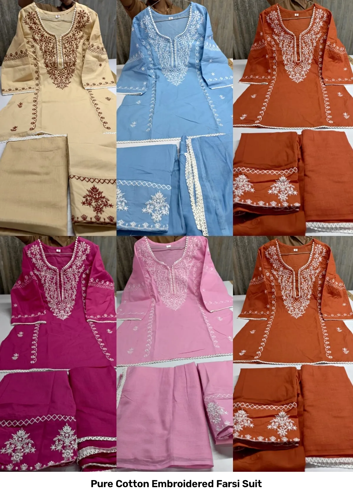 Pure Cotton Embroidered Farsi Suit 27