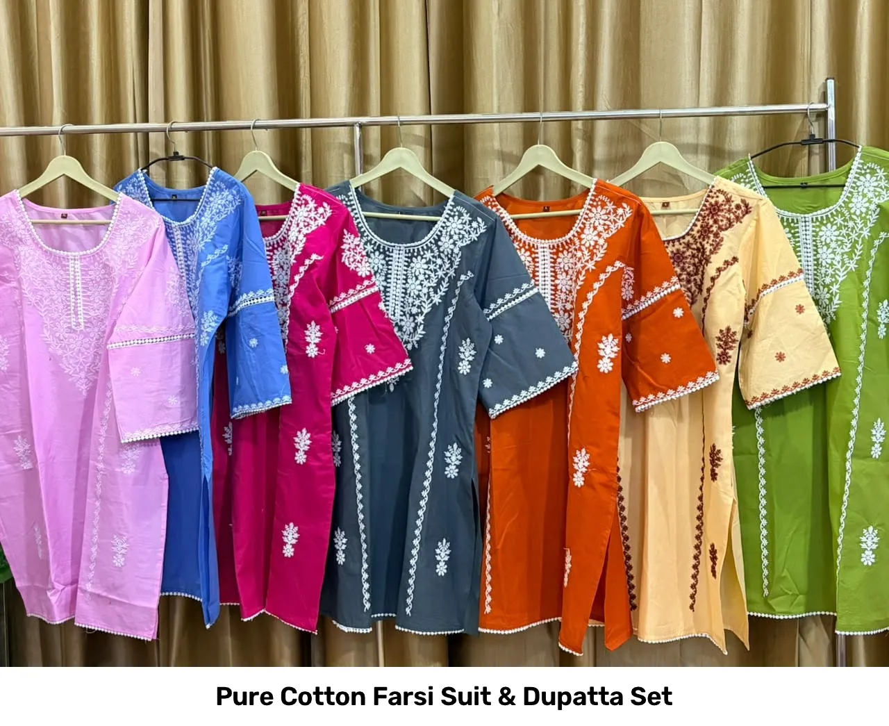 Pure Cotton Farsi Suit & Dupatta Set 13