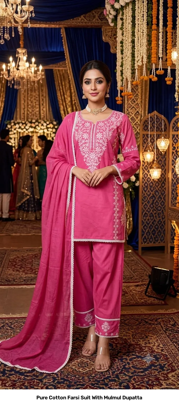 Pure Cotton Farsi Suit With Mulmul Dupatta 12