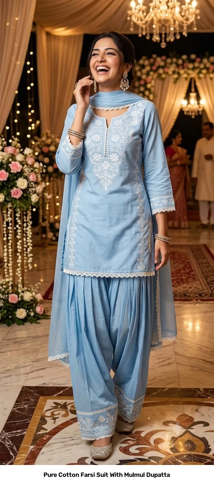 Pure Cotton Farsi Suit With Mulmul Dupatta 14