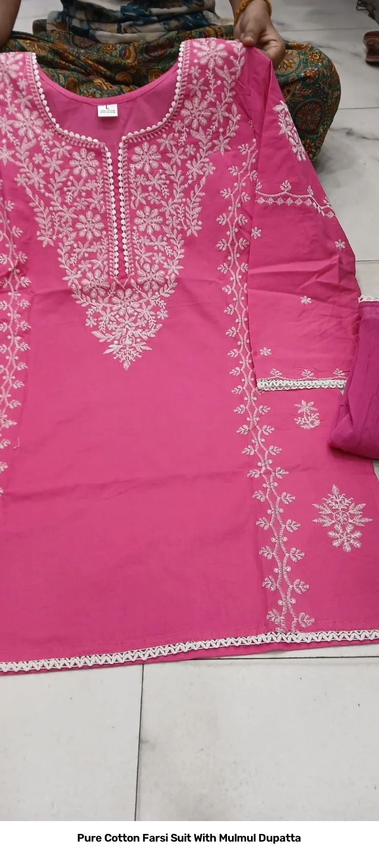 Pure Cotton Farsi Suit With Mulmul Dupatta 16