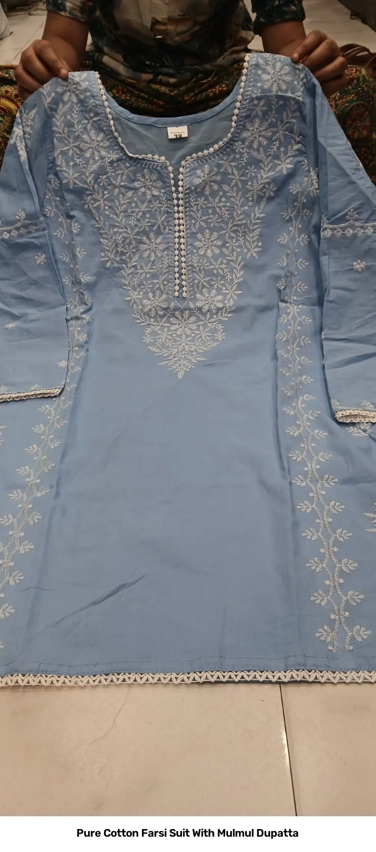 Pure Cotton Farsi Suit With Mulmul Dupatta 3