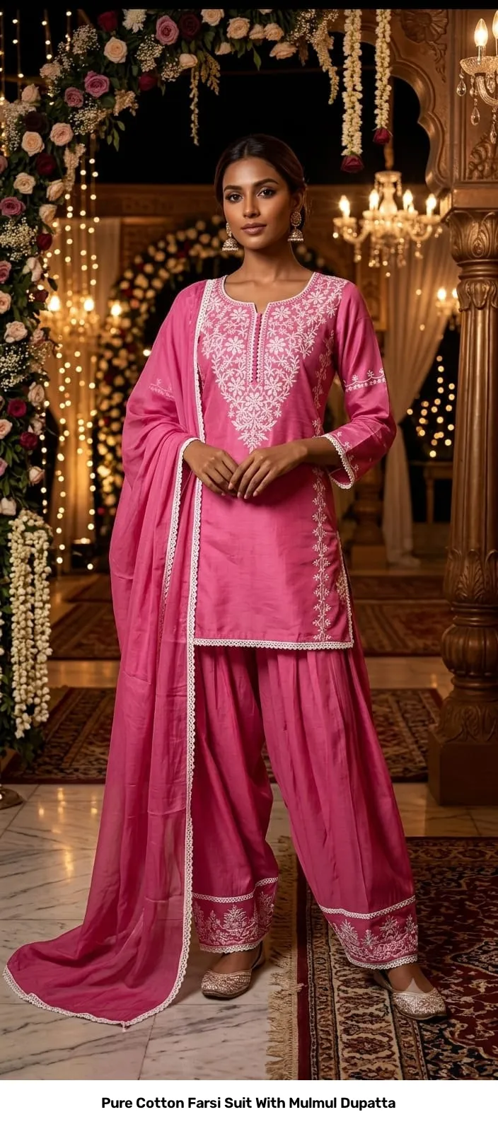 Pure Cotton Farsi Suit With Mulmul Dupatta 7