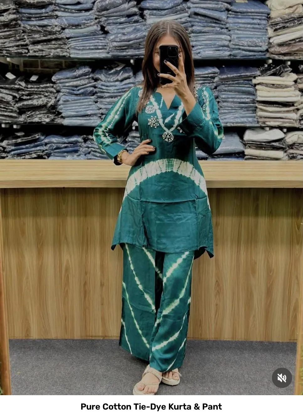 Pure Cotton Tie-Dye Kurta & Pant 6