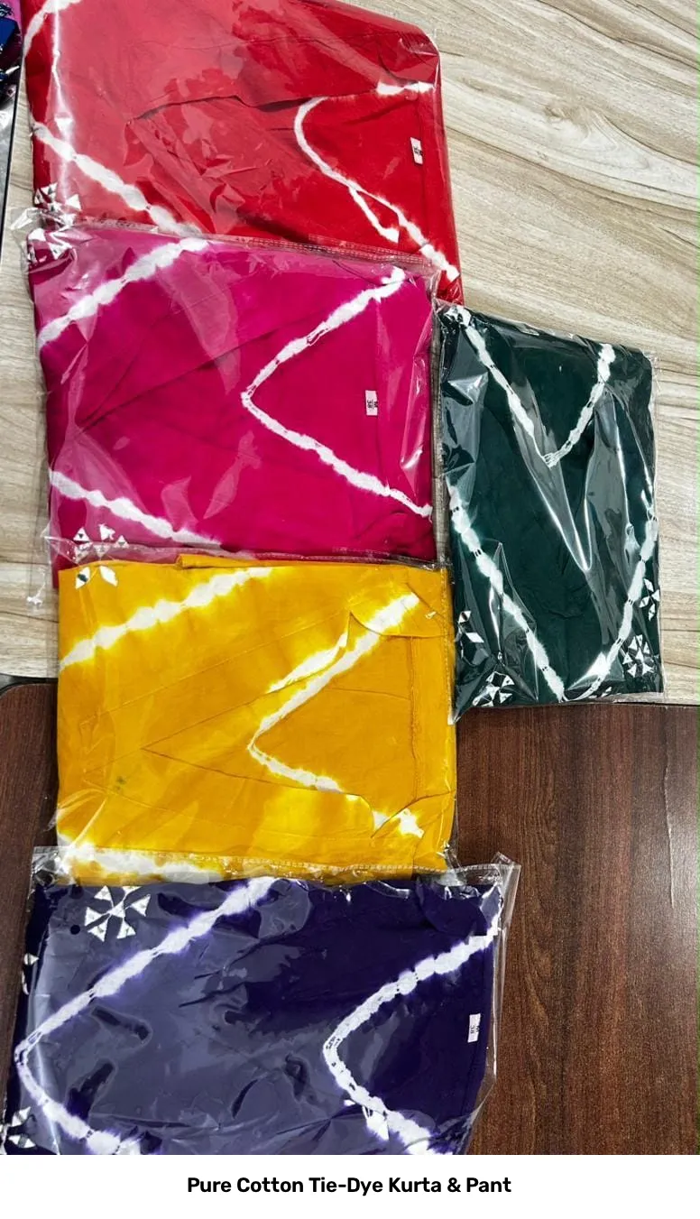 Pure Cotton Tie-Dye Kurta & Pant 7