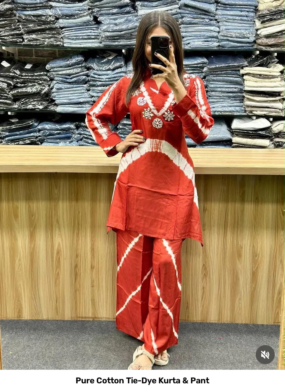 Pure Cotton Tie-Dye Kurta & Pant 9