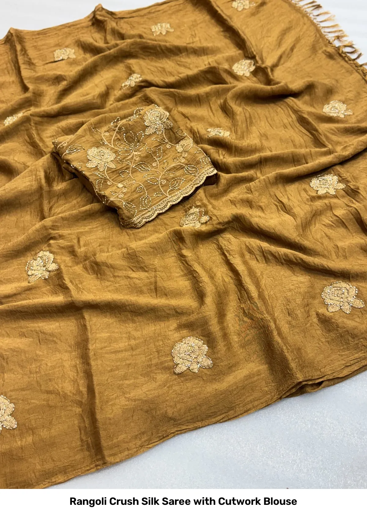 Rangoli Crush Silk Saree with Cutwork Blouse 2
