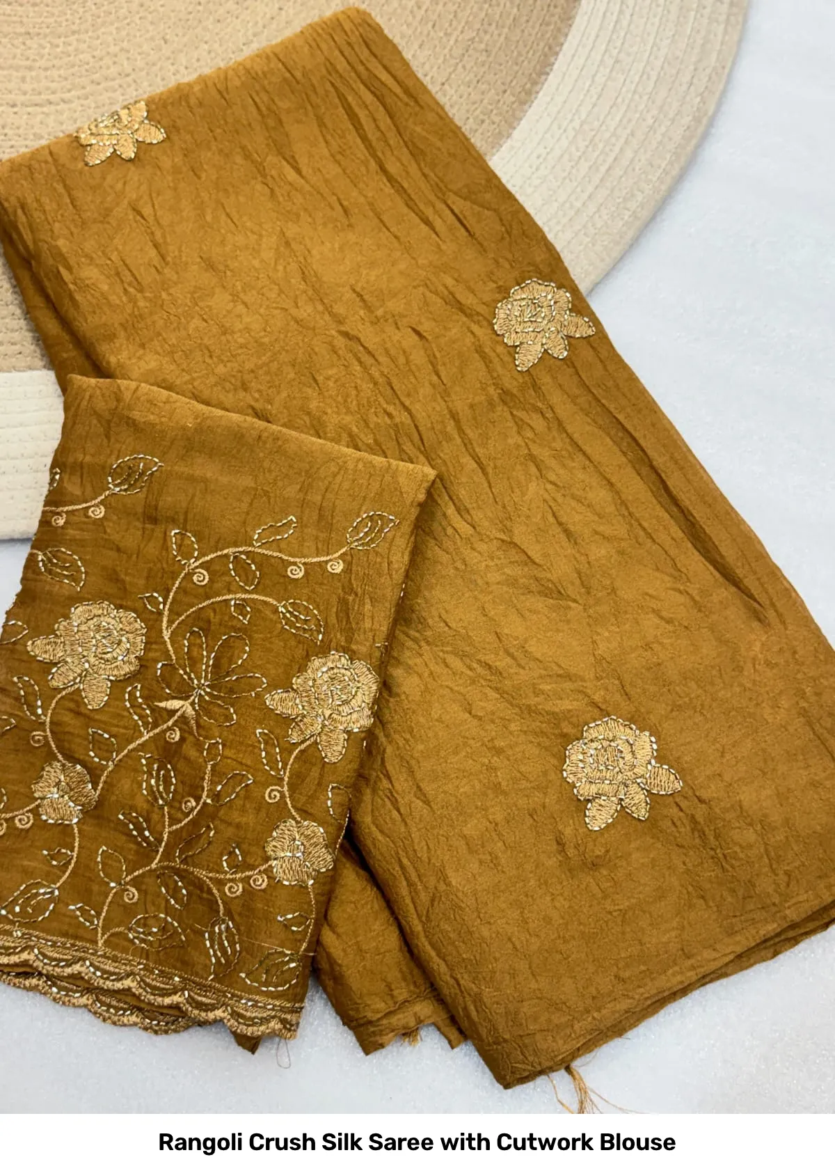 Rangoli Crush Silk Saree with Cutwork Blouse 3