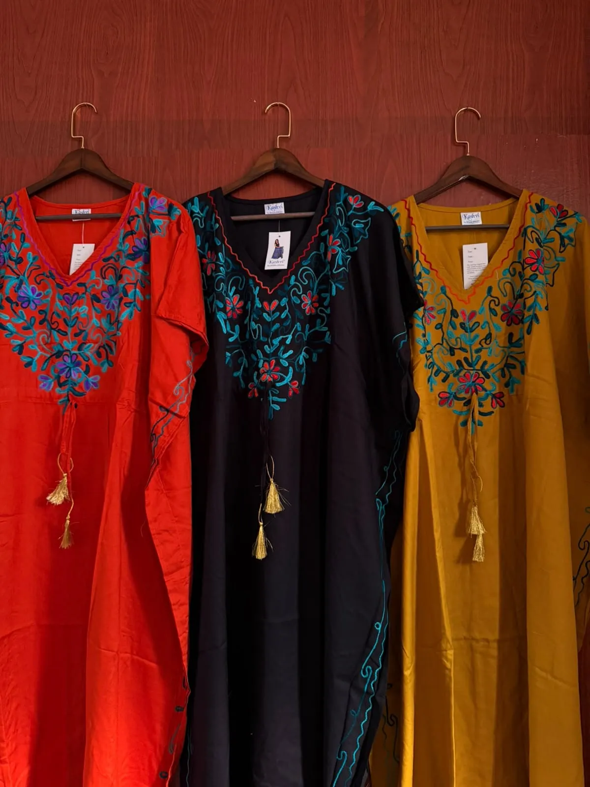 Rayon Embroidered Free Size Kaftan