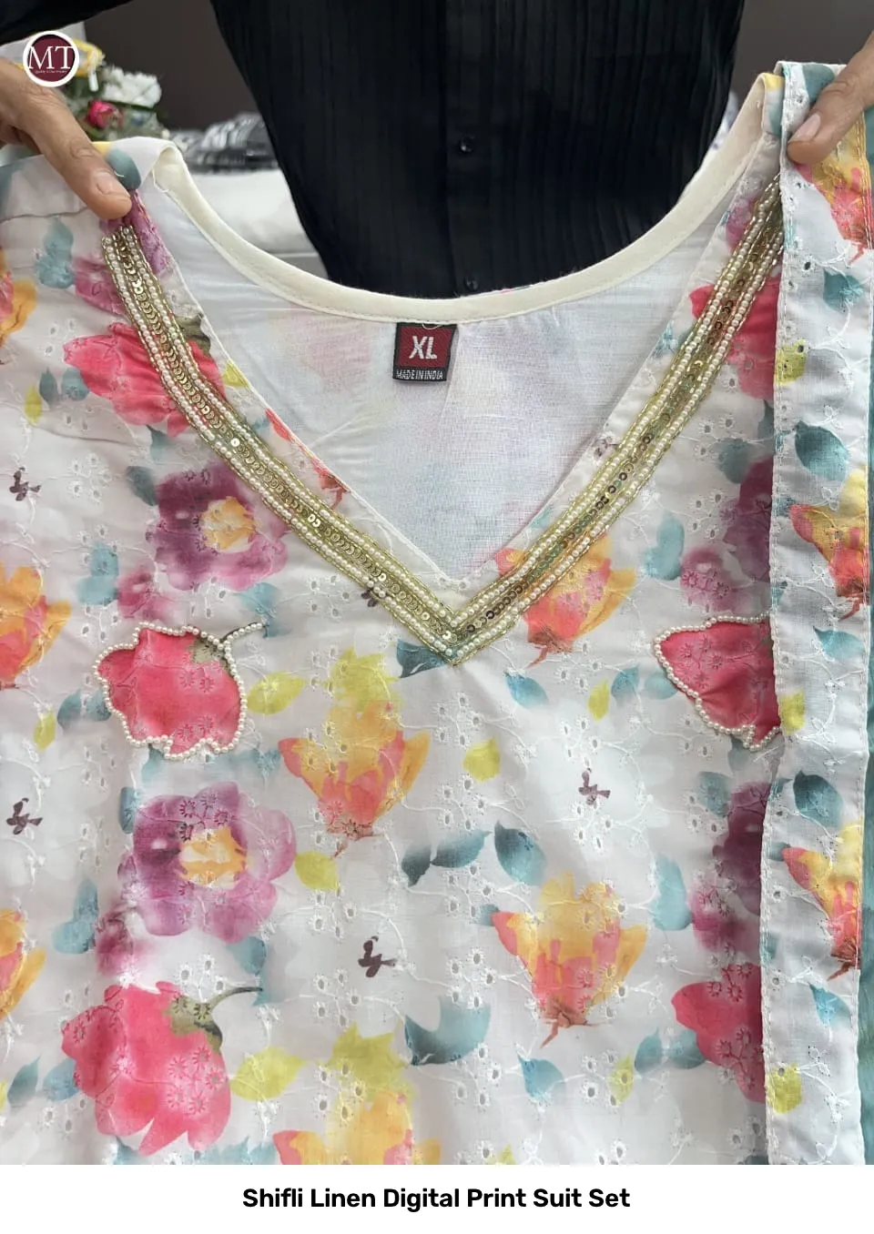 Shifli Linen Digital Print Suit Set 11