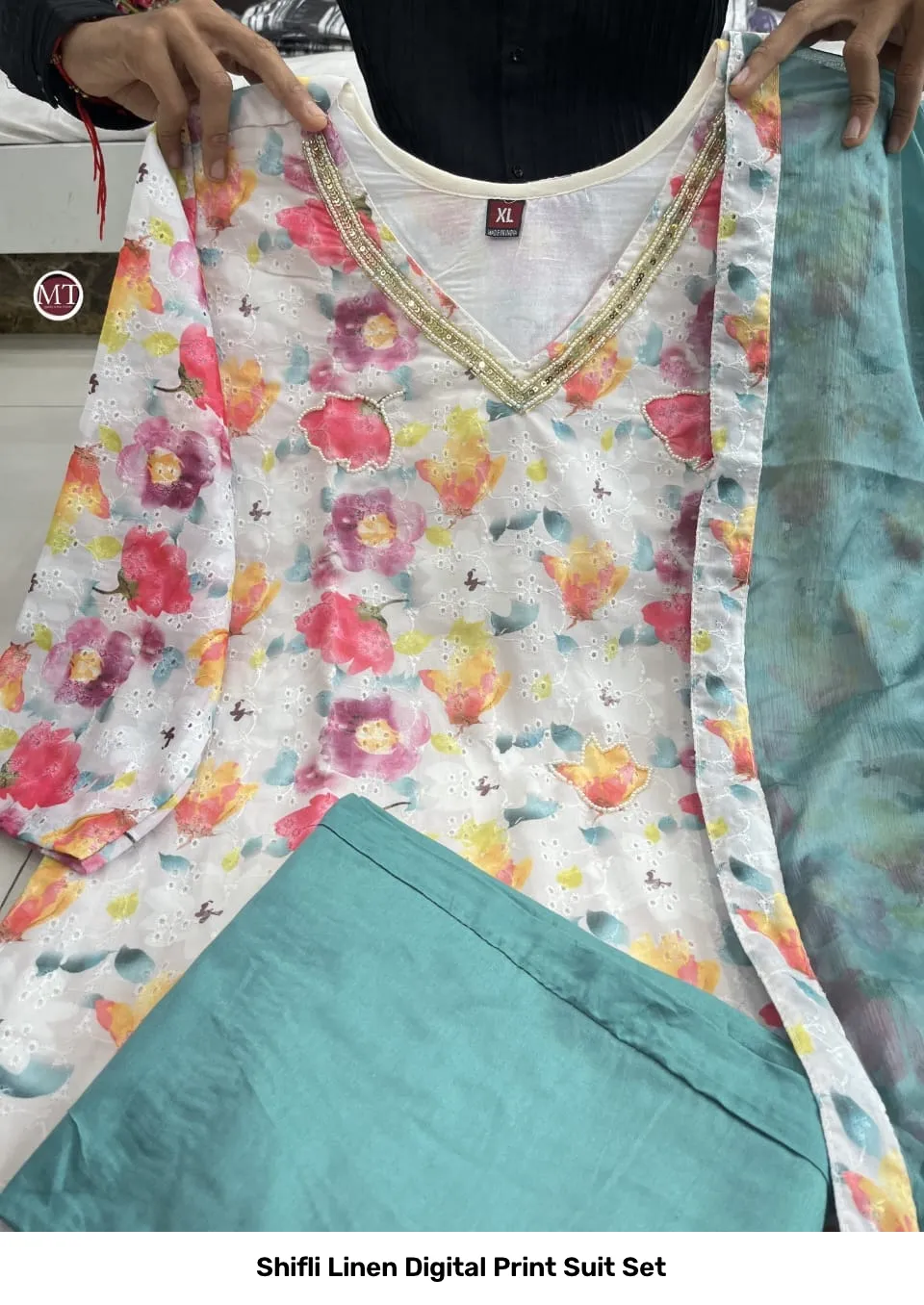 Shifli Linen Digital Print Suit Set 6