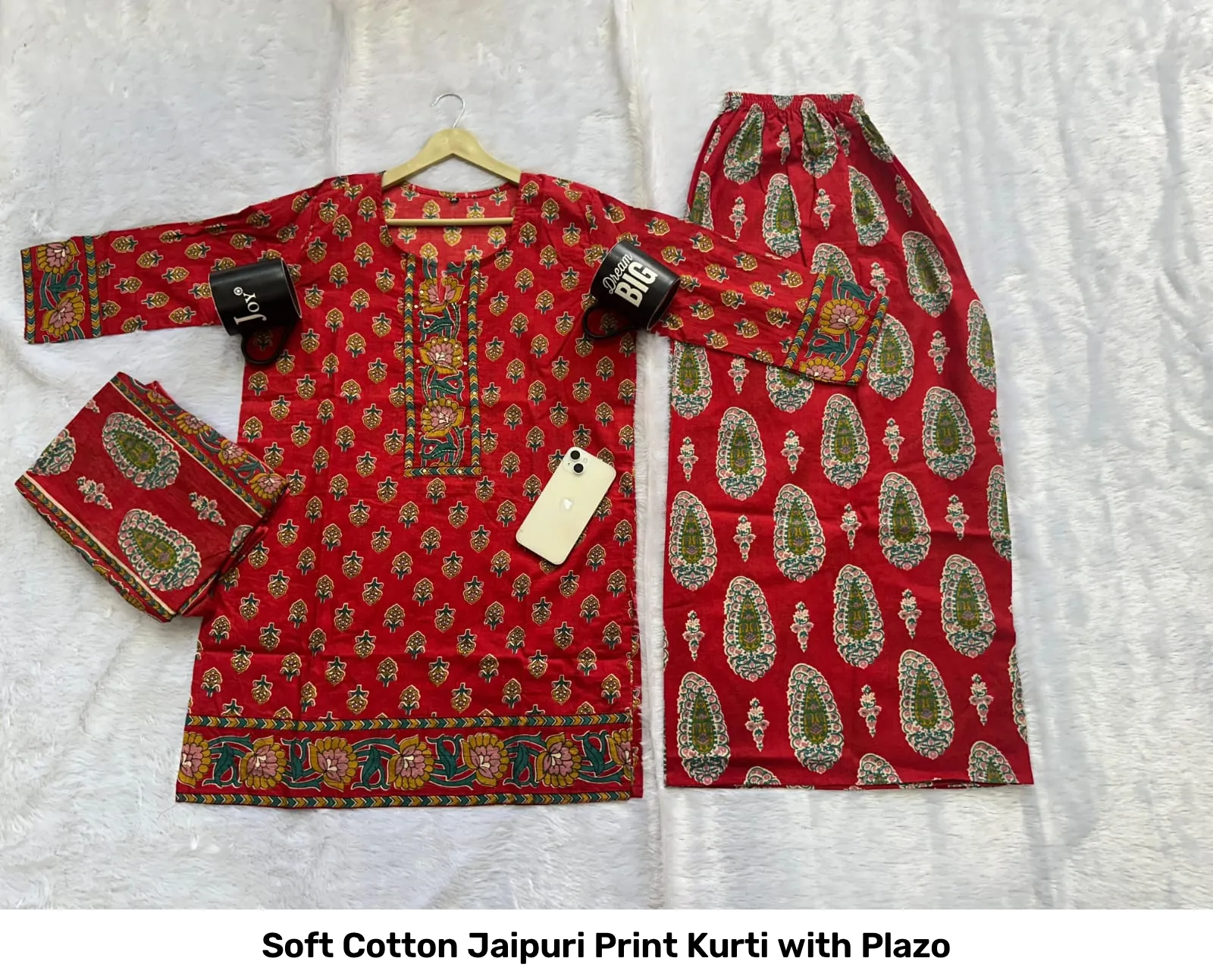 Soft Cotton Jaipuri Print Kurti with Plazo 10