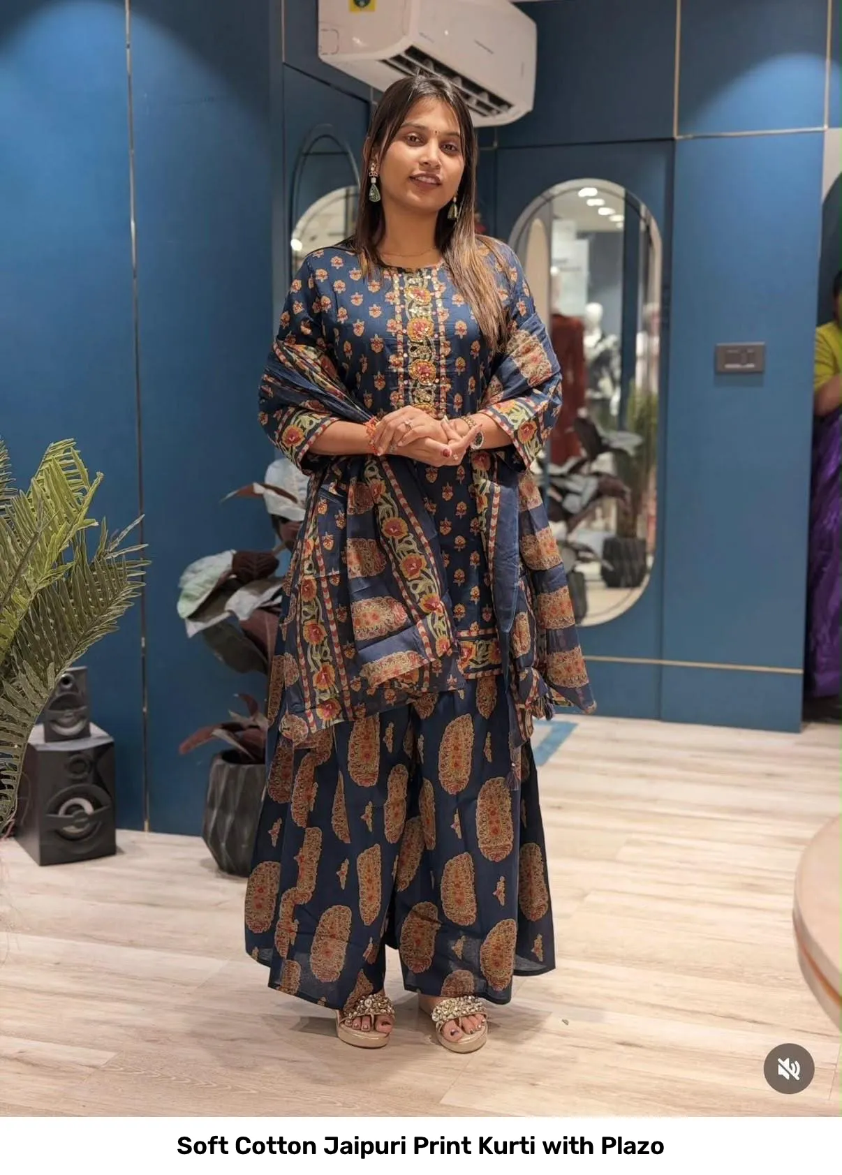 Soft Cotton Jaipuri Print Kurti with Plazo 11