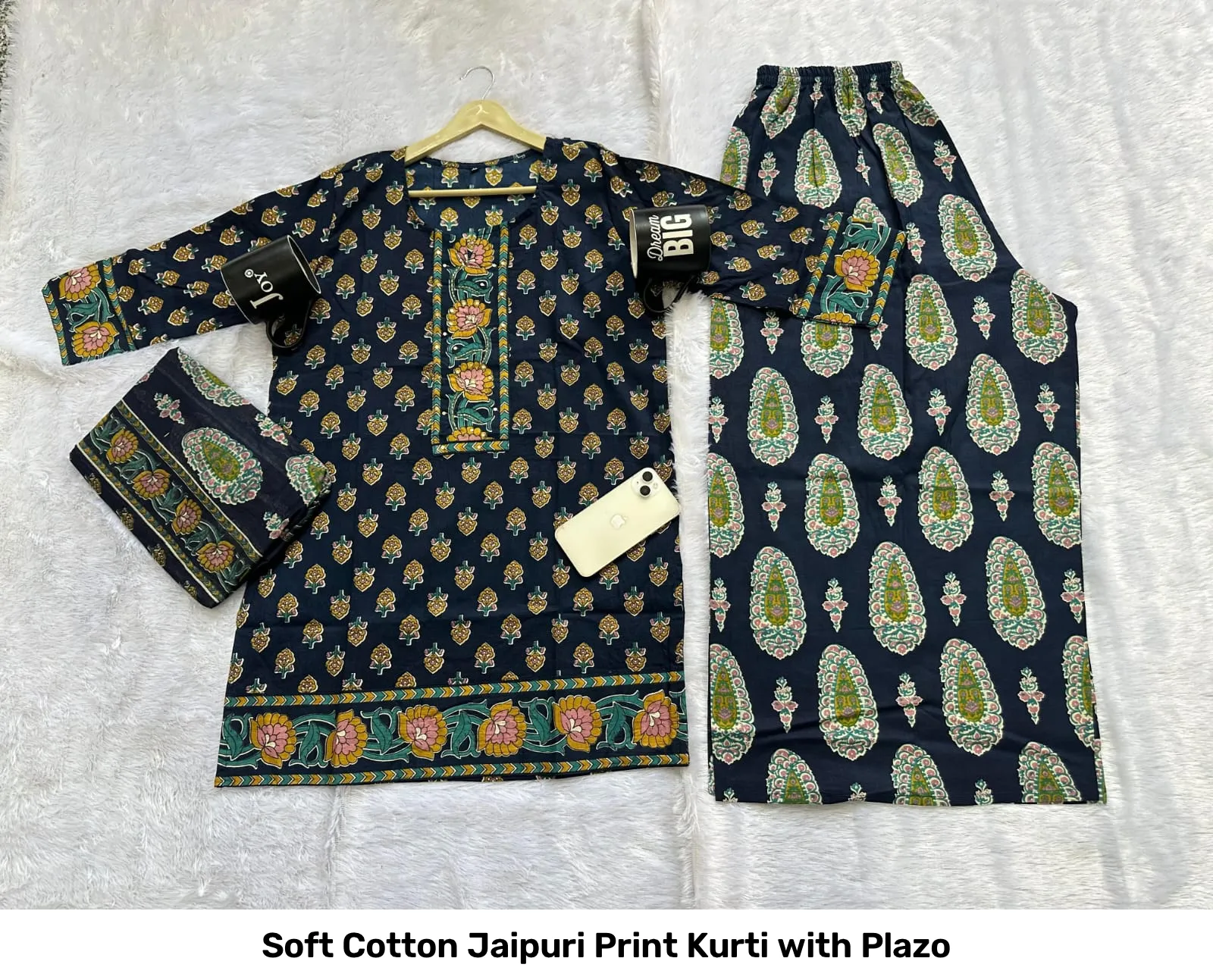 Soft Cotton Jaipuri Print Kurti with Plazo 6